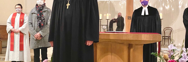 v.l.: Diakonin Fleps, Kirchenvorsteherin Hering, Regionalbischof Stiegler, Pfarrer Fischer