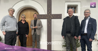 v.l.: Robert Diem, Gina Uber, Pfarrer Stefan Fischer, Pfarrer Heinrich Arweck, Klaus Wild