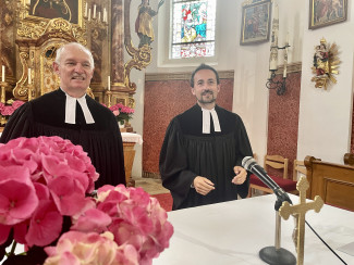 Pfarrer Heinrich Arweck und Pfarrer Stefan Fischer