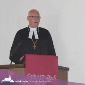 Der Regionalbischof war der erste Prediger auf der sanierten Kanzel
